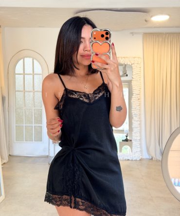 Vestido Lencero Negro Sara