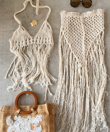 Conjunto (Set) Tejido de falda a Triangulo