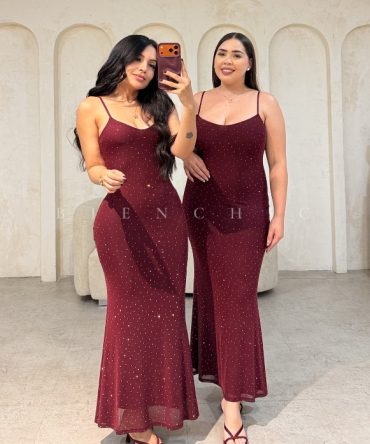 Maxivestido Mesh de Tiro Agnes