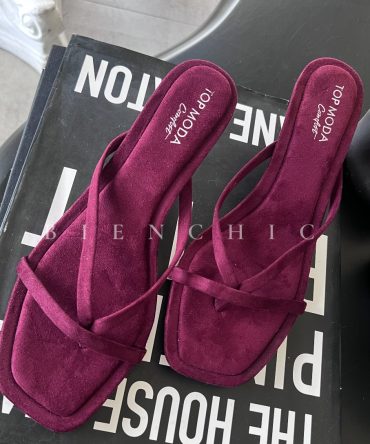 Sandalias Gamuzadas Vinotinto