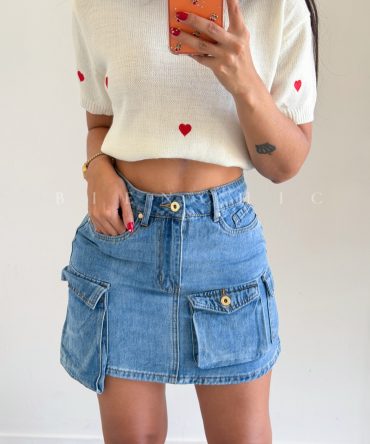 Falda Cargo De Jeans Zulema