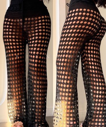 Pants de Crochet Negro Alondra